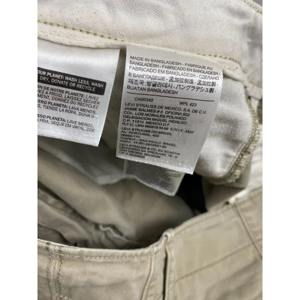Levi's 10" Cargo Shorts Mens Size 32 Brown Cotton 10" Y2K 90s Utility Casual - Picture 5 of 15